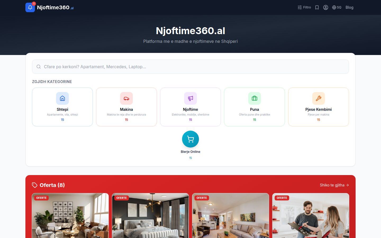 Njoftime360.al - Platforma e Njoftimeve në Shqipëri