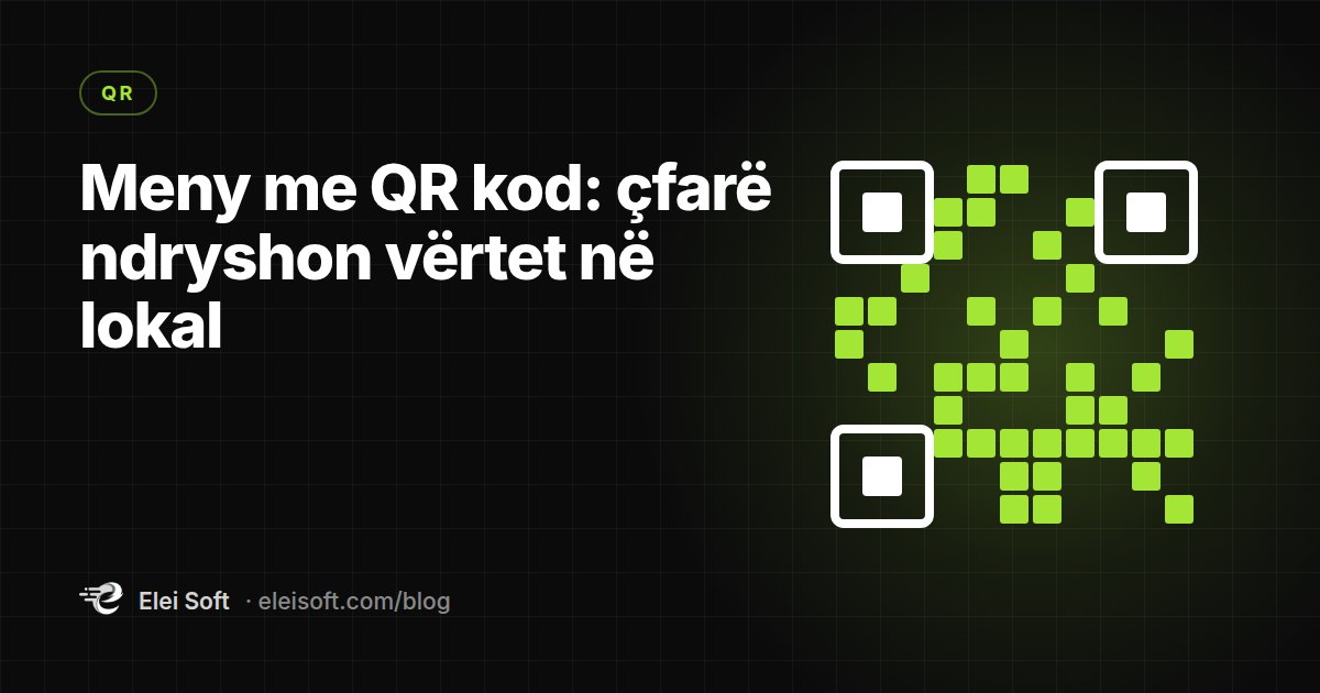 Meny me QR kod: çfarë ndryshon vërtet në lokal